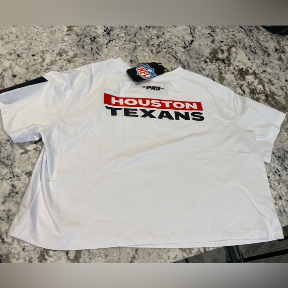 Houston Texans White Crop Tee size Medium - Picture 4 of 6